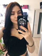 Camisole Top Corset Crop-Top Slim High-Waist Gothic Sexy Women Solid Fashion Commute