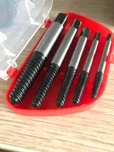 Extractor de tornillos dañados de acero, guía de broca, Extractor de pernos rotos, juego fácil de quitar, 5 unidades