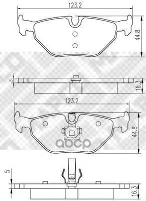 Колодки Тормозные Задние Mapco 6581 Mapco арт. 6581