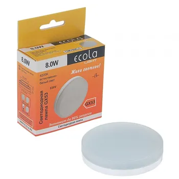 

Лампа светодиодная Ecola light LED GX53 8 Вт 4200K матовая