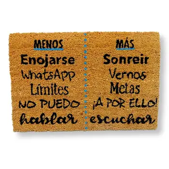 

KOKO DOORMATS DOORMATS entrance original and fun house, DOORMATS for house and garden, 40x60x1.5 cm, natural coconut with base