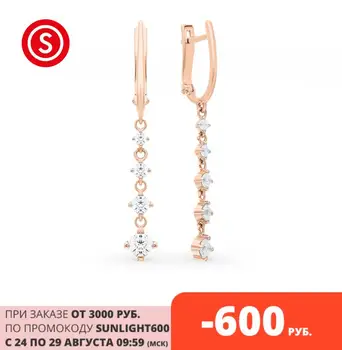 

Silver earrings with cubic zirconia sunlight sample 925 test