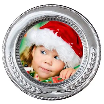 

Sublimation 20 cm Silver Metal Plate-Spike