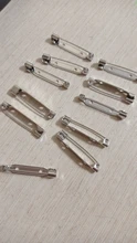 Broche de seguridad de alta calidad, 10 uds., 2,4 cm de longitud, para barra trasera, soporte de insignia, alfileres, joyería DIY