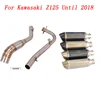 Slip On Motorcycle Exhaust Front Link Pipe And 51mm Muffler Stainless Steel Exhaust System For Kawasaki Z125 Until 2018