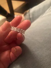 Anillo de compromiso de Plata de Ley 925 con diamante de imitación, anillo de compromiso de zirconia cúbica con piedras, tamaño 5,6,7,8,9,10,11,12