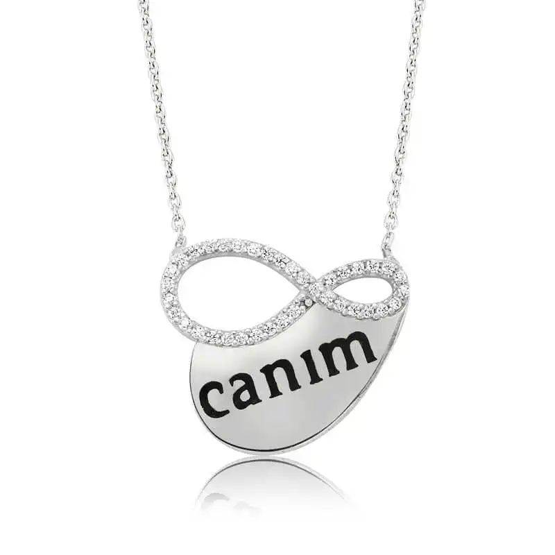 

Silver Dearie Written Infinity Ladies Necklace