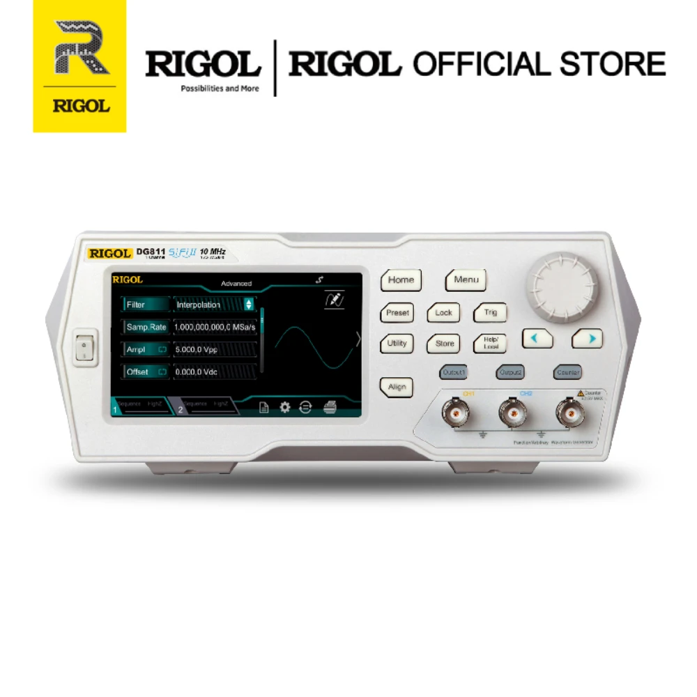 Генератор сигналов RIGOL DG811 генератор произвольной формы 10 МГц 1 выход |