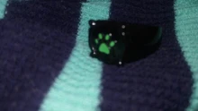 Anillos de gato negro de Anime para niña y niño, anillo con estampado verde de dibujos animados, esmalte, joyería para disfraz, regalo para fiesta