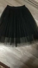 Vintage verano falda de mujer informal de cintura alta elegante Sexy Midi falda tutú de Red Mujeres tul Falda Mujer