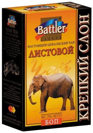 Чай Battler &quotКрепкий Слон&quot черный листовой BOP 250 гр|Черный чай| |