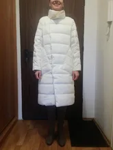 Qiaoduo-Chaqueta de plumón de pato para mujer, abrigo largo y grueso de doble cara a cuadros, Parka de talla grande para mujer, ropa ajustada