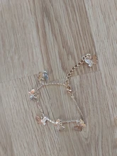 Pulsera de mariposa de una sola capa para niña, colgante de mariposa dulce, pulseras, regalos de joyería de mano para mujer