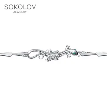 

SOKOLOV bracelet silver "Lizard", fashion jewelry, 925, women's male