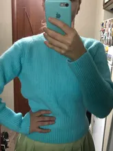 Womens Sweater Pullovers Jumpers Warm Colorfaith Korean Lady New Short Sweet Solid Minimalist