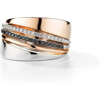 

Alcor ring with 38 diamonds in red gold