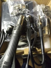 Estación de soldadura de pistola de aire caliente digital ESD, 800W, 2 en 1, 220v, para Estación de reparación SMD, actualización 8586