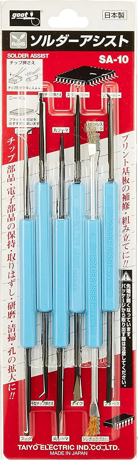 A set of auxiliary tools solder Goot SA-10 | Инструменты