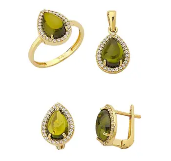 

Green Drop Cubic Zirconia Gold Suit 01-550-TTR013