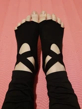 Calcetines de Yoga para mujer, medias transpirables antideslizantes sin costuras, antideslizantes, de medio dedo, para baile de Ballet
