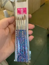 Nuevo pincel brillante para manicura, para polvo acrílico, 100%, nailon, acrílico, redondo, 7 tamaños