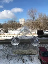 Clear House Window Bird Feeder Birdhouse With Suction Outdoor Garden Feeding New