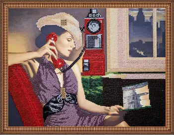 

Av-177 set for embroidery with beads 'abris art' retro travel 2 ', 38*30 cm