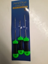 Herramienta de perforación con aguja de carnada, conjunto de 3 uds. De aguja para cebar, de hierro inoxidable, para pesca de carpa