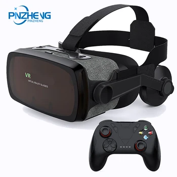 

PINZHENG VR Virtual Reality 3D Glasses Box Stereo VR Google Cardboard Headset Helmet For IOS Android Smartphone Rocker