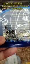 Lote de 30 unids/lote de anillos giratorios sólidos, Conector de pesca, ganchos de pesca para barco oceánico, Conector de enlace rápido