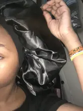 Gorro de seda satinada de talla grande para dormir, gorro para la cabeza, cubierta para pelo rizado