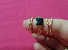 Tocona-Anillos de oro con piedras de cristal cuadradas brillantes para Mujer y hombre, Charms de estrellas geométricas, joyería para Mujer, venta al por mayor 9071
