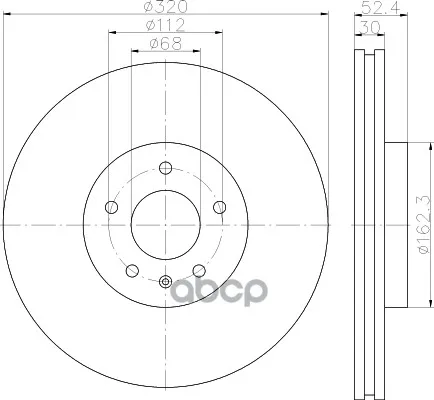 Диск Тормозной Pro HELLA арт. 8DD355117-191