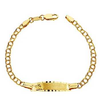 

Slave 18k gold Hungarian detail angel sheet 14cm. [AB1794]