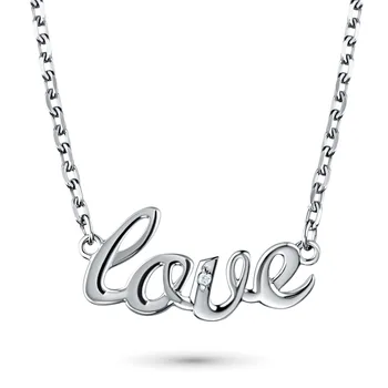 

Necklace made of silver with a diamond