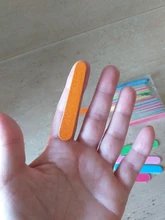 50 unids/lote Mini archivos De uñas 180/240 De madera De colores De uñas Lima De pedicura y ManicureLixa De UNA DIY herramientas De uñas juegos
