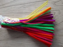 100 Uds 30cm limpiadores con puntas de chenilla para tubos niños juguete educativo de peluche colorido limpiador de Pipa juguetes artesanía de bricolaje hecha a mano suministros