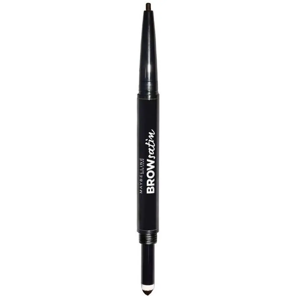 Maybelline New York Карандаш для бровей "Brow Satin", карандаш+ заполняющая пудра, оттенок 04, Темно-коричневый, 7,1 г