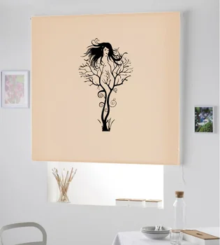 

Blind Iroa roll with drawing/Tree Lady! ROLLER BLINDS TRANSLUCENT! (BEIGE 100X175)