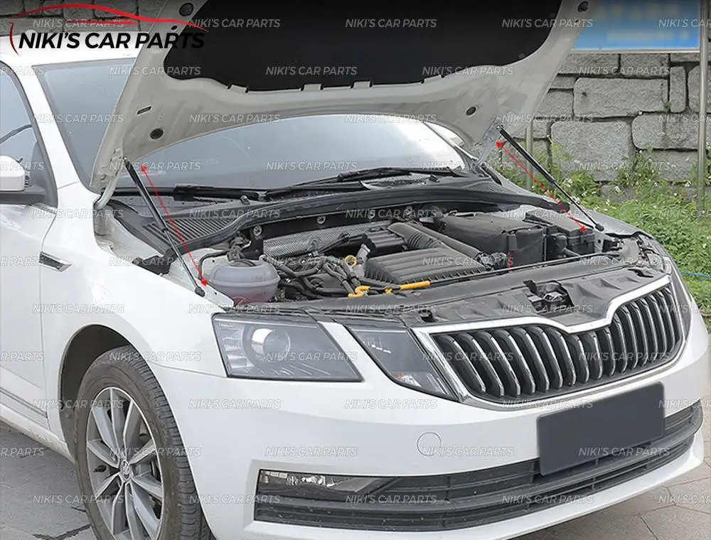 Стойки амортизатора капота для Skoda Octavia- нержавеющая сталь 1 комплект/2 шт. литье украшение автомобиля Стайлинг внешний