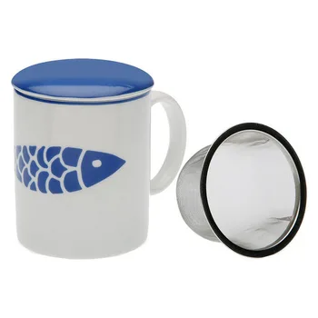 

Cup with Tea Filter Navy Porcelain