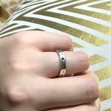 Anillos de plata de ley 925 sencillos y creativos, joyería no alérgica, con carácter redondo, moda Popular, anillos de apertura SR209