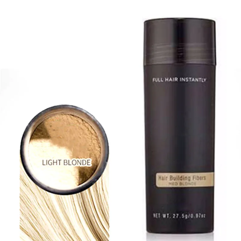 06 Light blonde Authentic Keratin Hair Loss Building Fibers+Applicator Spray+27.5g Hairline Optimizer Dense organic 9 Colors Hair Growth Powder - Цвет: 06 Light blonde