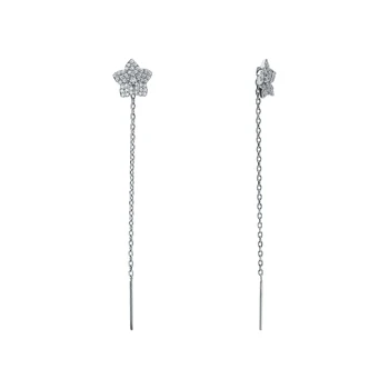 

Silver earrings with cubic zirconia sunlight sample 925 test