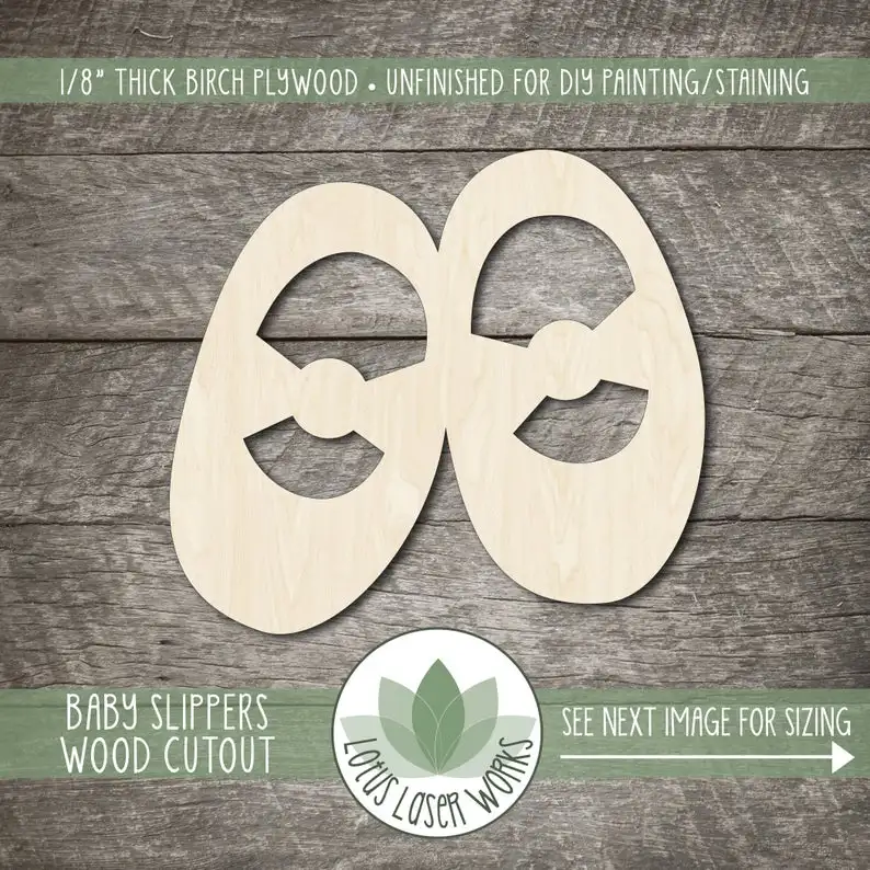 

Baby Booties Wood Cutouts, Wood Shapes, Blank Wood Cutouts, Baby Shoes Wood Shape, Baby Shower Decor