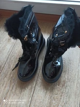 Ankle-Boots Sneakers Warm-Shoes High-Top Women Winter Short Black/sliver LEOSOXS No 