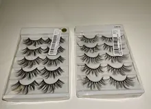 Pestañas postizas de pelo de visón sintético 3D/5D, extensiones de pestañas tupidas largas y naturales de volumen completo, utensilios de maquillaje para ojos hechos a mano, 5 pares