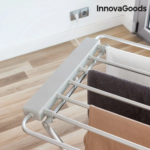 Вешалка для одежды складной электрический InnovaGoods 100 Вт серый(6 полюсов) InnovaGoods