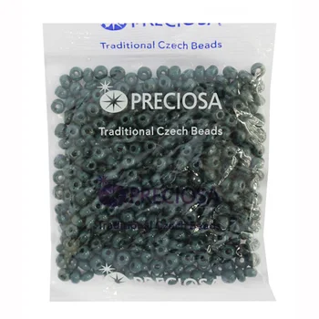 

Beads in assortment, Preciosa, 50g (4/0 green 08)
