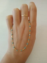 Tobillera de acero inoxidable para hombre y mujer, pulsera de tobillo Multicolor esmaltada en el pie, cadena de eslabones para piernas, joyería de 23cm ,1 ud., 2021